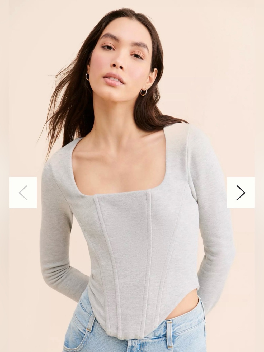NWT Good American Terry Knit Corset Top